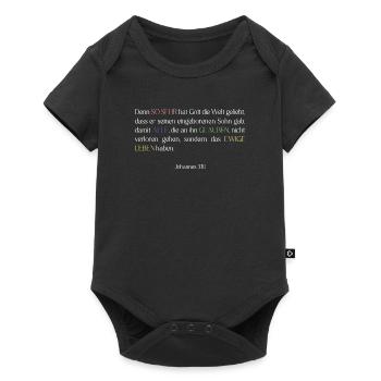 Bibelverse, Bibelvers, Gott, Jesus - Baby Premium Kurzarmbody - Schwarz - Vorne