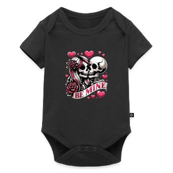 Soyez mon amour ! Couple de crânes mignon pour la Saint-Valentin - Body à manches courtes Premium Bébé - noir - Devant
