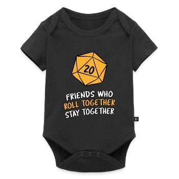 Gamer Beste Freunde Rollenspiel RPG D20 Geschenk - Baby Premium Kurzarmbody - Schwarz - Vorne