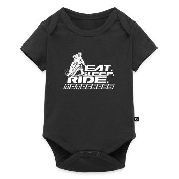 Eat Sleep Ride Motocross - Baby Premium Kurzarmbody - Schwarz - Vorne