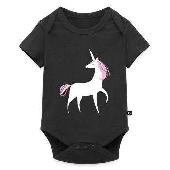 Unicorn Licorne Fantasy Contes fabuleux magie - Body à manches courtes Premium Bébé - noir - Devant