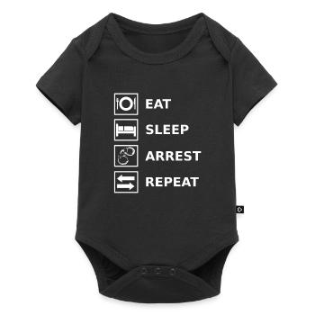 Police Policeman Policewoman Humor - Baby Premium short-sleeve bodysuit - black - Front