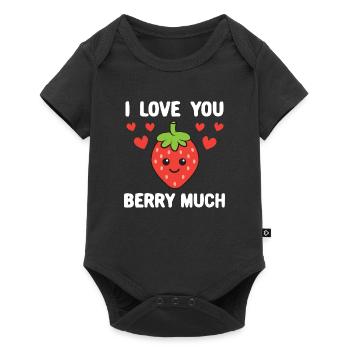 Love You Berry Beaucoup de vêtements Cadeau pour Lui Elle - Body à manches courtes Premium Bébé - noir - Devant