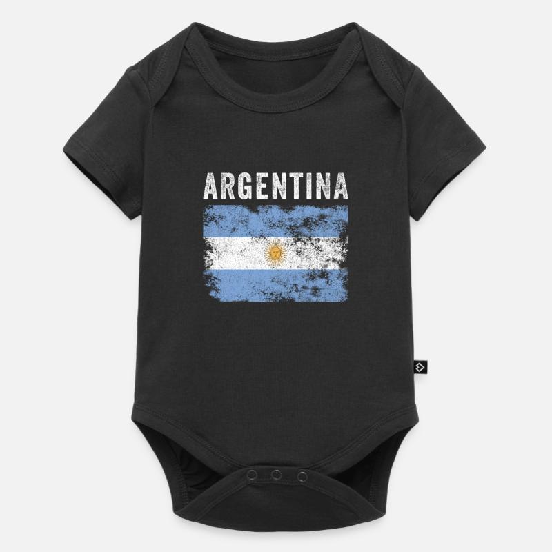 Drapeau argentin En détresse Drapeau argentin - Body à manches courtes Premium Bébé - noir