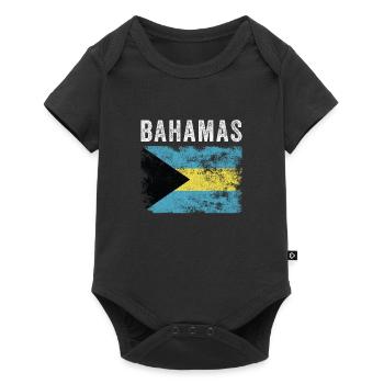 Bahamas Flag Distressed - Bahamian Flag - Baby Premium short-sleeve bodysuit - black - Front