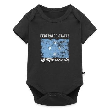 Federated States of Micronesia Flag - Baby Premium short-sleeve bodysuit - black - Front