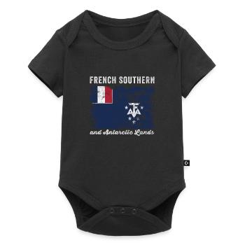 French Southern and Antarctic Lands Flag - Baby Premium short-sleeve bodysuit - black - Front