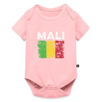 Drapeau du Mali en détresse - Drapeau malien - Body à manches courtes Premium Bébé - rose - Devant
