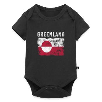 Groenland Drapeau Vintage Groenlander Flag - Body à manches courtes Premium Bébé - noir - Devant