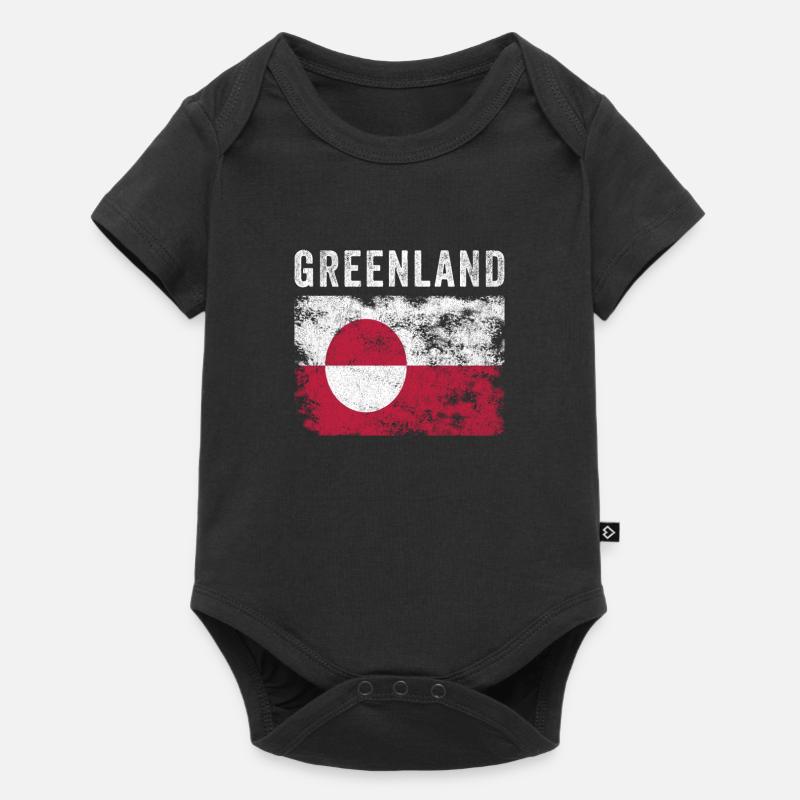 Groenland Drapeau Vintage Groenlander Flag - Body à manches courtes Premium Bébé - noir