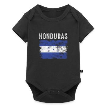 Honduras Flag Distressed - Honduran Flag - Baby Premium short-sleeve bodysuit - black - Front