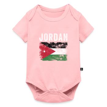 Drapeau jordanien en détresse - Drapeau jordanien - Body à manches courtes Premium Bébé - rose - Devant