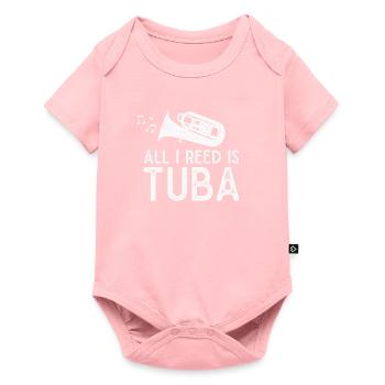 Tuba Tuba Cuivre Instrument Musique Fanfare - Body à manches courtes Premium Bébé - rose - Devant