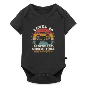 Level 40 unlocked - Baby Premium short-sleeve bodysuit - black - Front