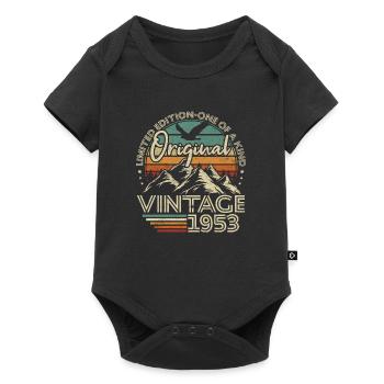 Original 1953 Vintage Birthday Gift 70 Years - Baby Premium short-sleeve bodysuit - black - Front