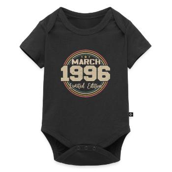 Awesome seit März 1996 Geburtstag 1996 Geschenk - Baby Premium Kurzarmbody - Schwarz - Vorne