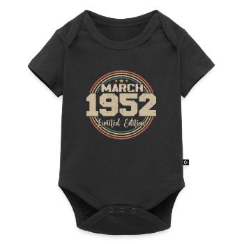 Awesome seit März 1952 Geburtstag 1952 Geschenk - Baby Premium Kurzarmbody - Schwarz - Vorne