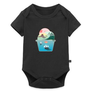 Crème glacée sundae Été Ice Sea Sailing Beach - Body à manches courtes Premium Bébé - noir - Devant