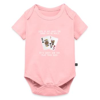 Citation inspirante sur les cartes à jouer au poker - Body à manches courtes Premium Bébé - rose - Devant
