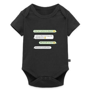 Important Message Fulfill Your Dreams Motivation - Baby Premium short-sleeve bodysuit - black - Front