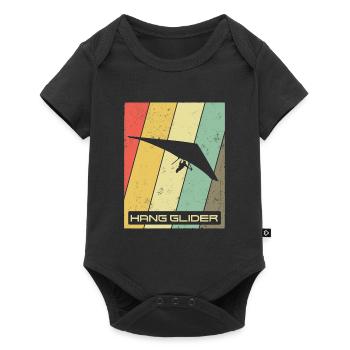 Hanggleiter Drachenflieger Deltasegler - Baby Premium Kurzarmbody - Schwarz - Vorne