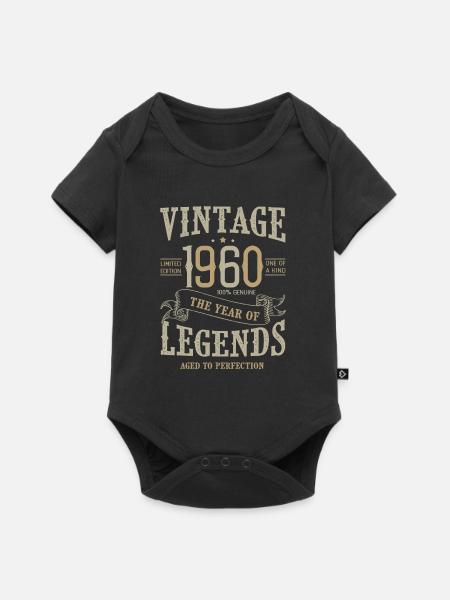1960 Vintage Birthday Vintage 1960's - Baby Premium short-sleeve bodysuit - black