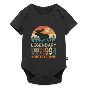 1994 legendary anniversaire Né en 1994 - Body à manches courtes Premium Bébé - noir - Devant