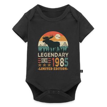 1985 legendary anniversary Born in 1985 - Baby Premium short-sleeve bodysuit - black - Front