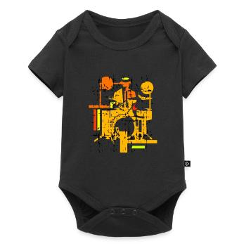 Drummer chill color - Baby Premium Kurzarmbody - Schwarz - Vorne