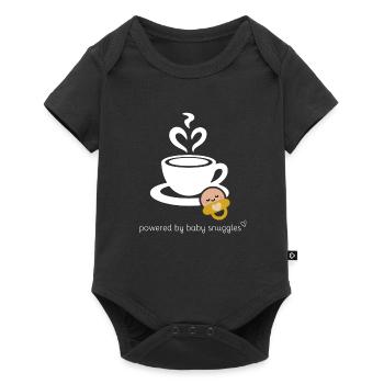 Pacifier, Coffee & Heart Design for Mothers - Baby Premium short-sleeve bodysuit - black - Front