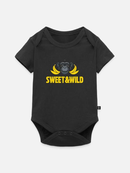 Süß und Wild - Baby Premium Kurzarmbody - Schwarz