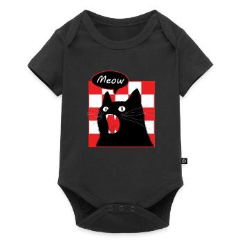 Cat and humor - Baby Premium short-sleeve bodysuit - black - Front