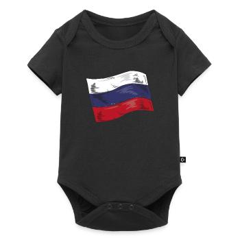 Drapeau de russie Vintage Drapeau russe d’occasion Look - Body à manches courtes Premium Bébé - noir - Devant