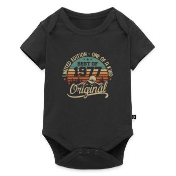 Vintage 1977 Légende - Rétro Cadeau D’anniversaire - Body à manches courtes Premium Bébé - noir - Devant