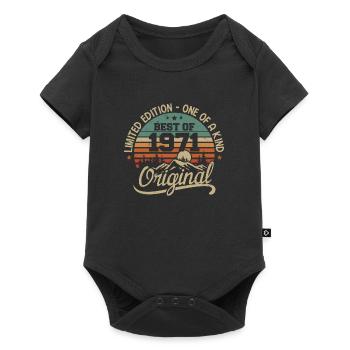 Vintage 1971 Légende - Rétro Cadeau D’anniversaire - Body à manches courtes Premium Bébé - noir - Devant