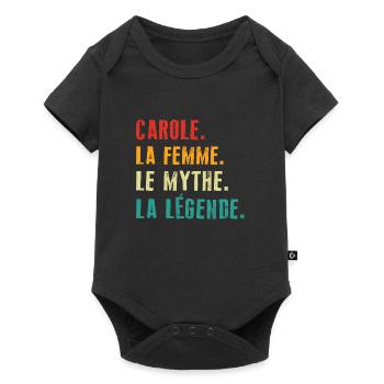 Carole la femme le mythe la légende - Body à manches courtes Premium Bébé - noir - Devant