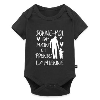 Cadeau père enfant - Body à manches courtes Premium Bébé - noir - Devant