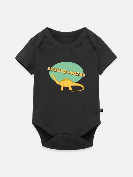 Brontosaurus - Baby Premium Kurzarmbody - Schwarz