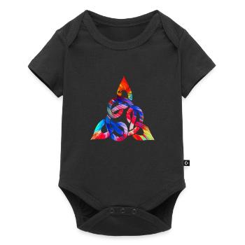 Nœud celtique coloré - Body à manches courtes Premium Bébé - noir - Devant
