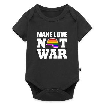 Make love not war - Baby Premium short-sleeve bodysuit - black - Front