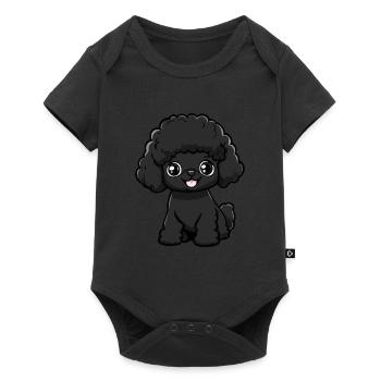 Caniche Chien Mignon - Body à manches courtes Premium Bébé - noir - Devant