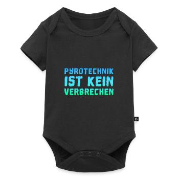 Pyro Pyro Pyrotechnik Pyrotechnik Fussballmafia - Baby Premium Kurzarmbody - Schwarz - Vorne