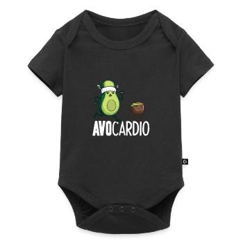 Funny Avocado Cardio Partner Cute Running Seed - Baby Premium short-sleeve bodysuit - black - Front