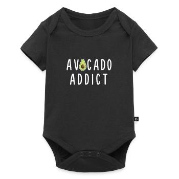 Avocado Addict Cool Fruit Eater Seed Lover - Baby Premium short-sleeve bodysuit - black - Front