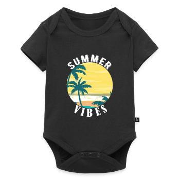 Summer vibes - Body à manches courtes Premium Bébé - noir - Devant