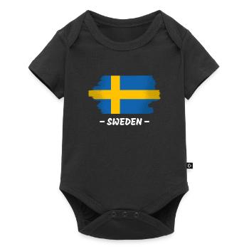 Suède Drapeau Scandinavie Drapeau suédois - Body à manches courtes Premium Bébé - noir - Devant