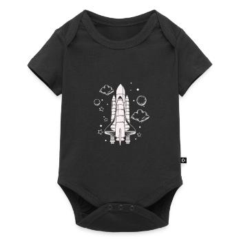 Vaisseau spatial - Astronaute spatial de fusée - Body à manches courtes Premium Bébé - noir - Devant