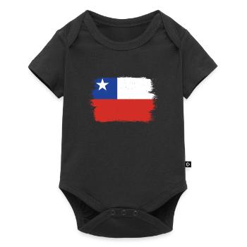 Chili Drapeau Amérique du Sud Drapeau Chili Vintage - Body à manches courtes Premium Bébé - noir - Devant