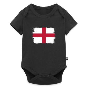 England Flag Vintage English Flag Used Look - Baby Premium short-sleeve bodysuit - black - Front
