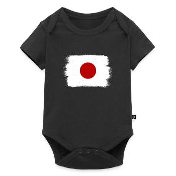 Japan Flag Used Look Nihon Japanese Flag - Baby Premium short-sleeve bodysuit - black - Front